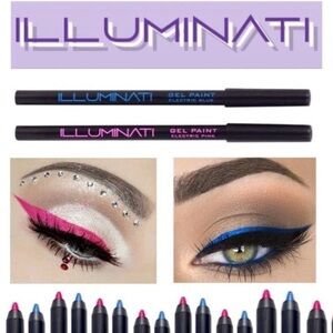 New/Sealed Illuminati Gel Paint Eyeliner Set in Electric Pink & Electric Blue